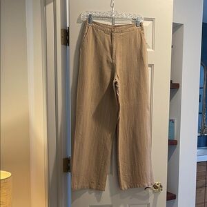 Skies Are Blue tan striped trousers